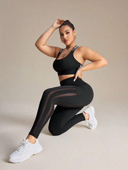 Legging Plus Size com Transparência