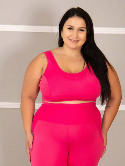 Top Plus Size Feminino Decote em U com Alças Largas