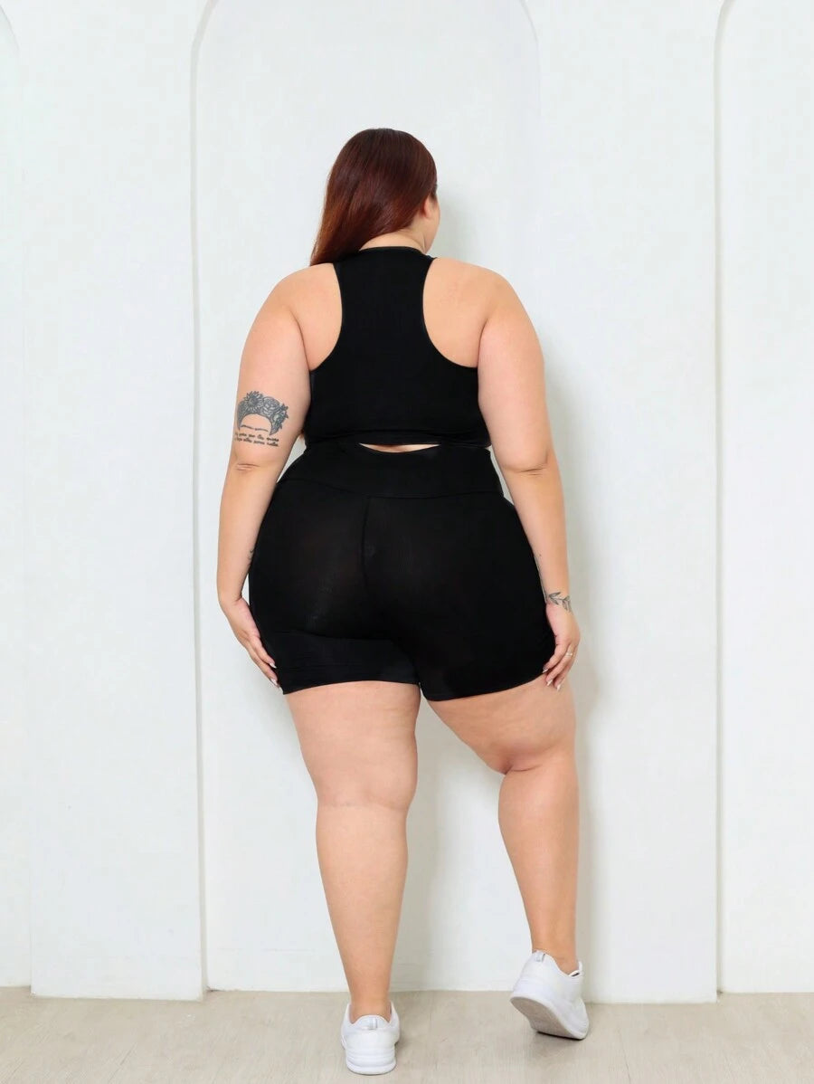 Conjunto Top e Shorts  Plus Size