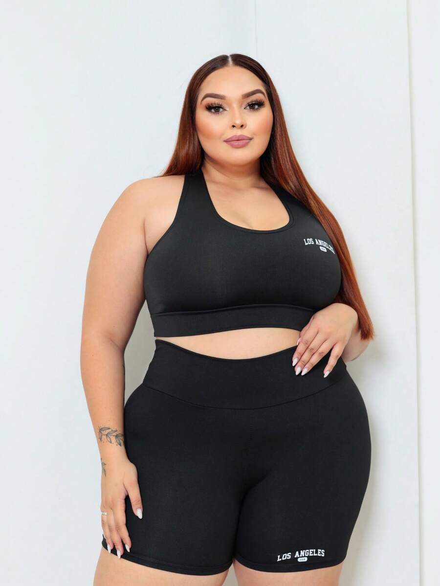 Conjunto Top e Shorts  Plus Size