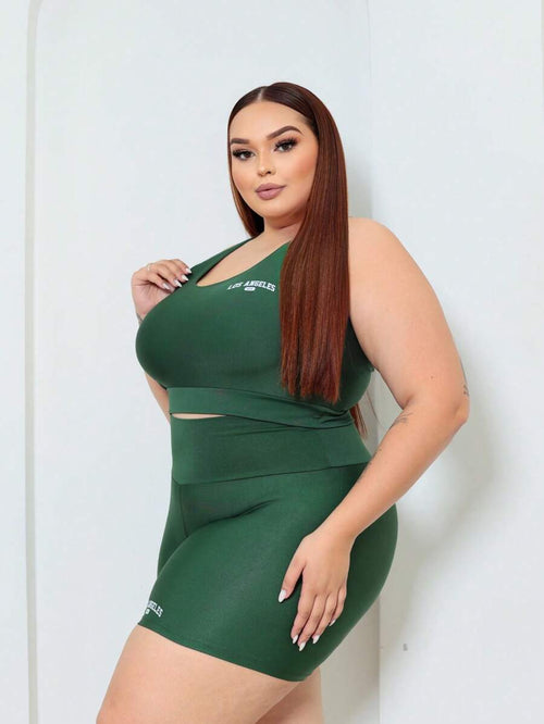 Conjunto Top e Shorts  Plus Size