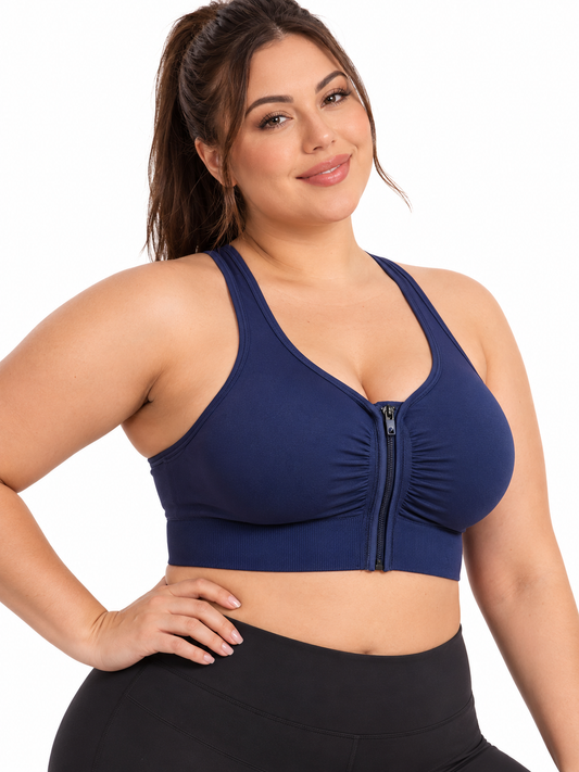 Top Plus Size com Zíper Frontal Costas Nadador