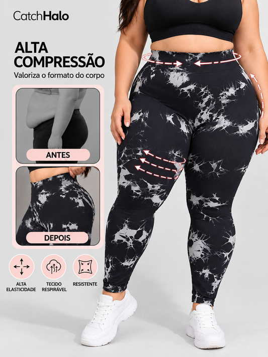 Legging Plus Size Cintura Alta Sem Costura