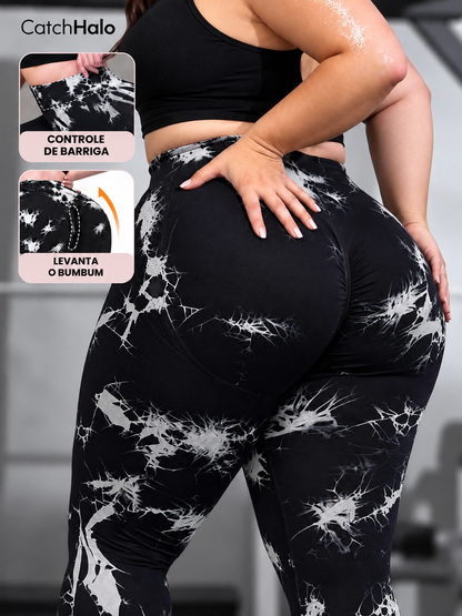 Legging Plus Size Cintura Alta Sem Costura