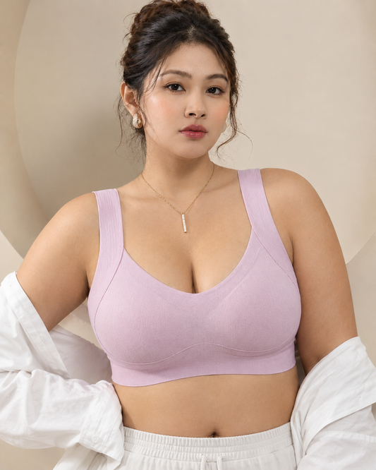 Sutiã Plus Size Sem Costura com Bojo e Sustentação Natural